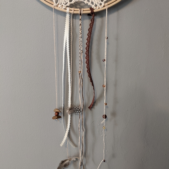 NWOT Boho Crochet Hoop Wall Accent Dream Catcher - Picture 5 of 6
